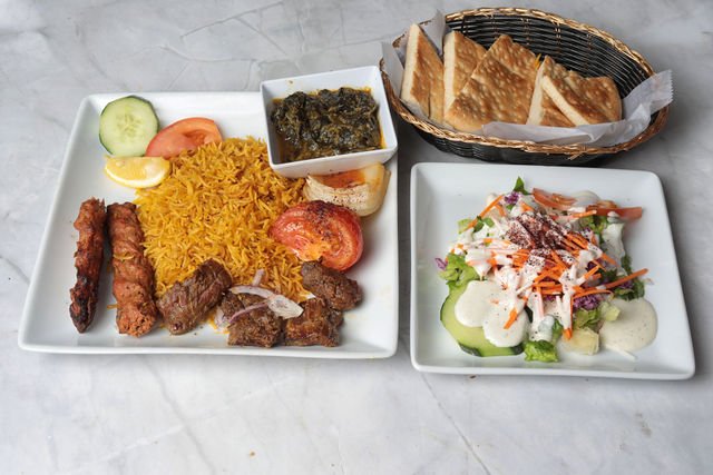 Sultani-Kabob-meal-with-salad-and-bread